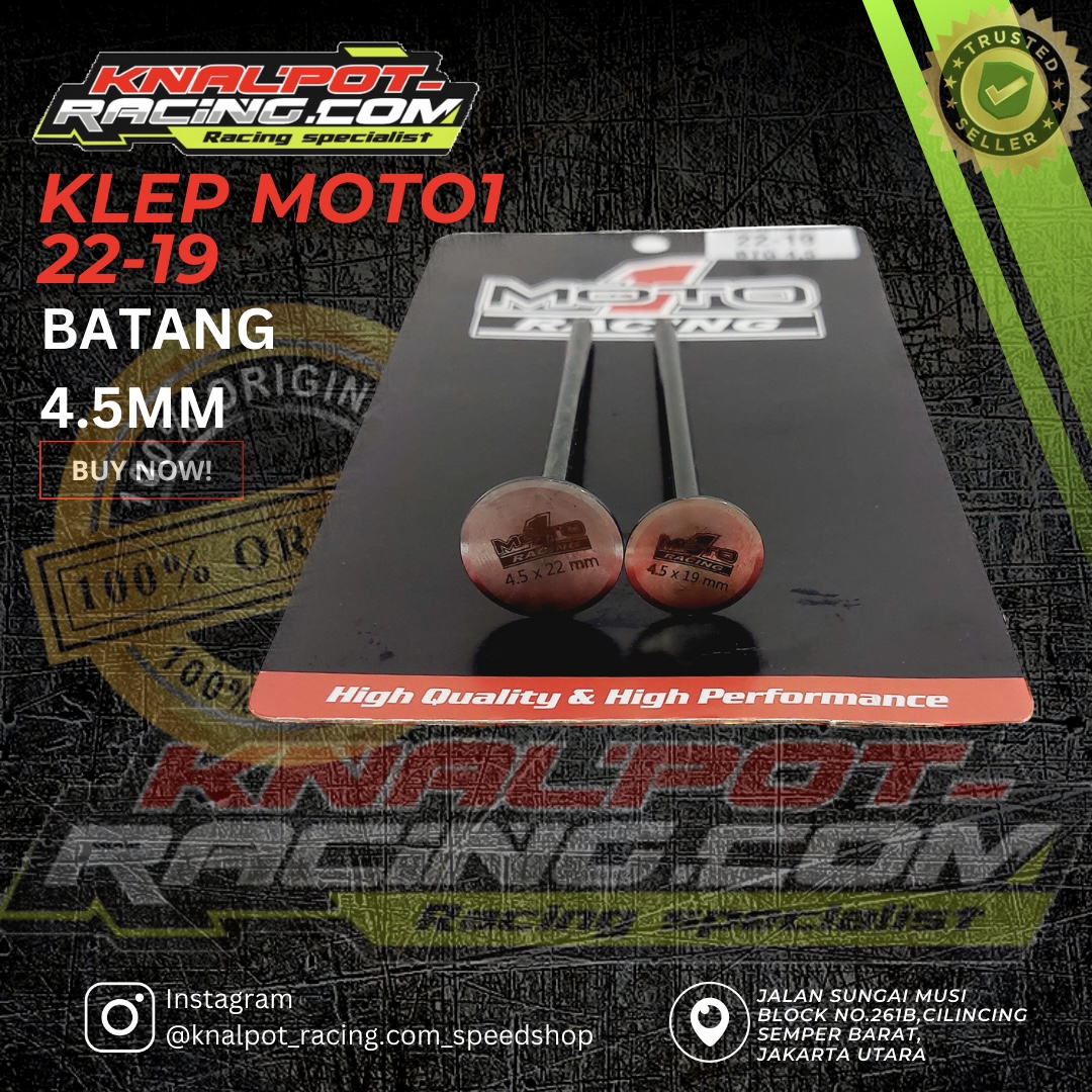 KLEP MOTO1 MX 22-19 BATANG 4.5MM